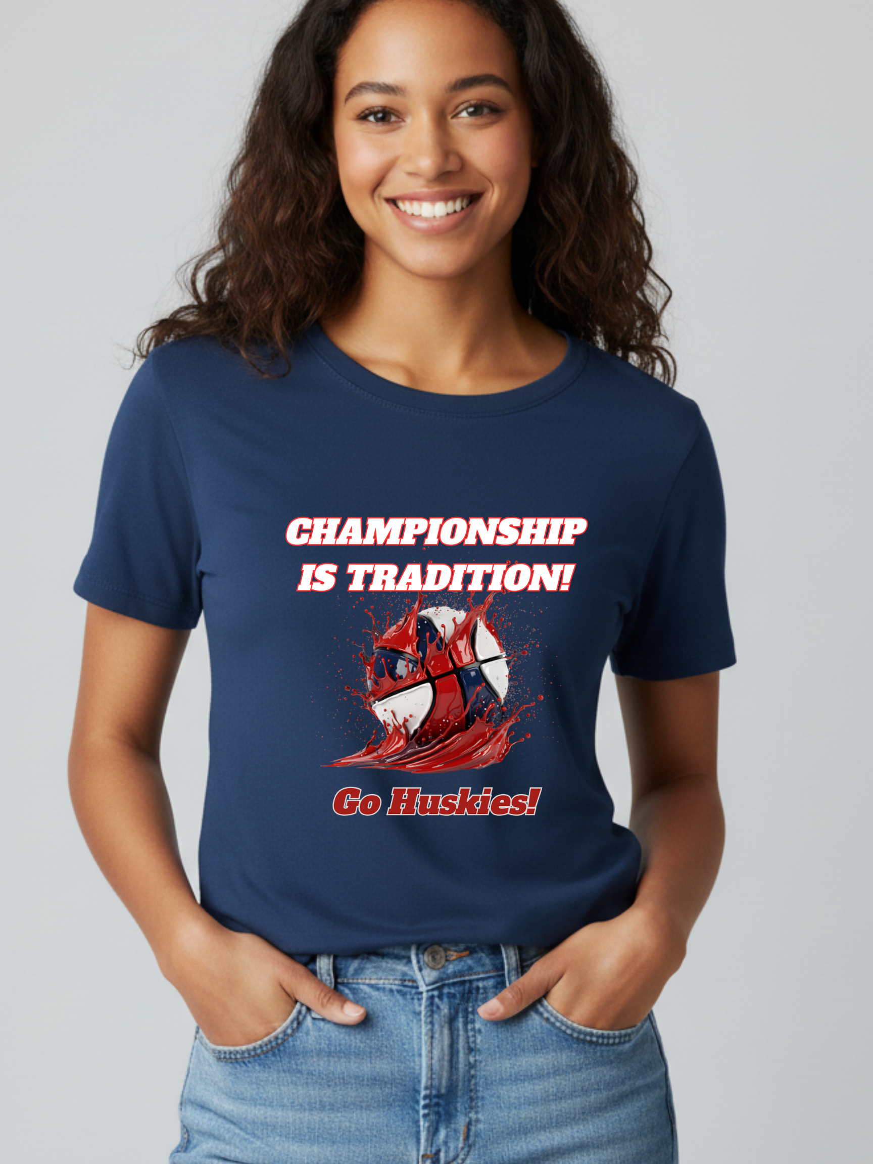 Huskies Basketball Crewneck Sweatshirts & Tees - Dark Blue