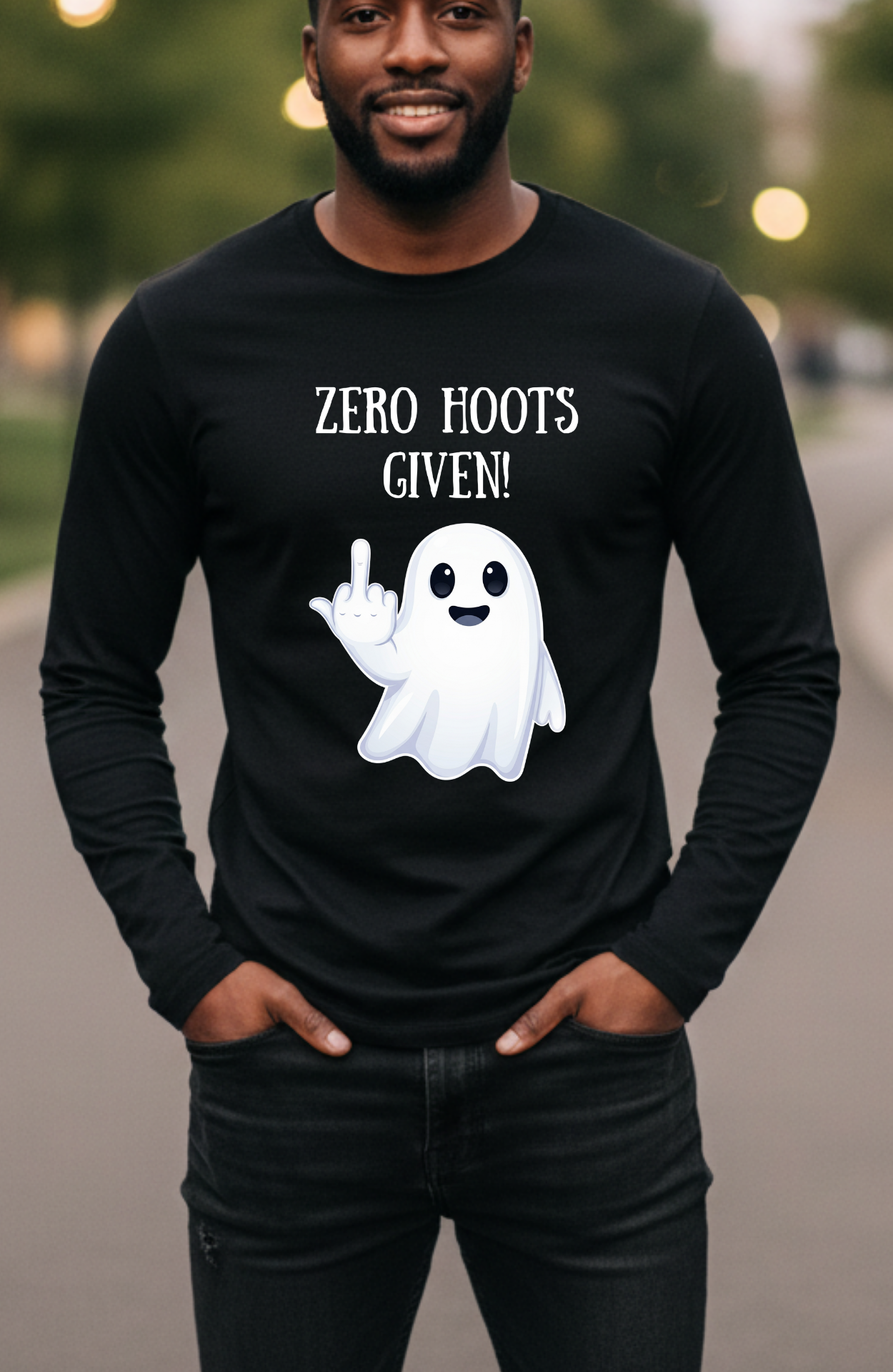 Zero Hoots Given Ghost Tee
